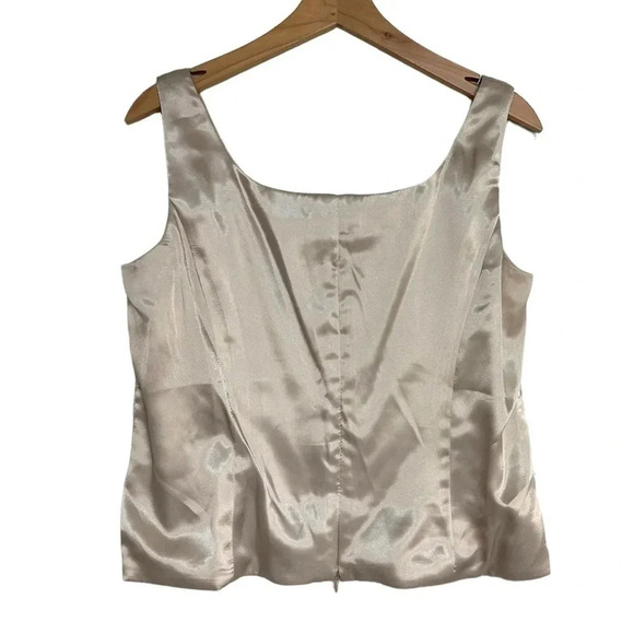Patra 16 plus size elegant formal cream 2 piece jacket and top set - Picture 7 of 9